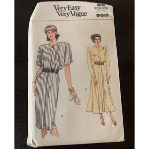 Vogue Misses Dress Sewing Pattern 9830 Size 8 10 12 - Uncut